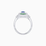 Load image into Gallery viewer, Art Deco Inspired Gemstone Navette Ring - Shahin Jewelry