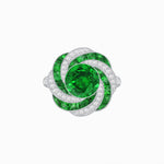 Load image into Gallery viewer, Art Deco - inspired Gemstone Ring Swirl Design - Shahin Jewelry
