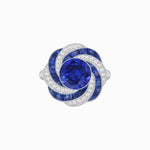 Load image into Gallery viewer, Art Deco - inspired Gemstone Ring Swirl Design - Shahin Jewelry
