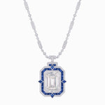 Load image into Gallery viewer, Art Deco Inspired Geometric Emerald - Cut Pendant Mounting - Shahin Jewelry
