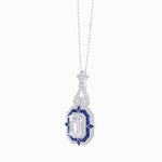 Load image into Gallery viewer, Art Deco Inspired Geometric Pendant with Diamond and Gemstone | Mounting | Without Chain - Shahin Jewelry
