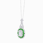 Load image into Gallery viewer, Art Deco Inspired Geometric Pendant with Diamond and Gemstone | Mounting | Without Chain - Shahin Jewelry
