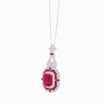 Load image into Gallery viewer, Art Deco Inspired Geometric Pendant with Diamond and Gemstone | Mounting | Without Chain - Shahin Jewelry
