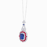 Load image into Gallery viewer, Art Deco Inspired Geometric Pendant with Diamond and Gemstone | Mounting | Without Chain - Shahin Jewelry
