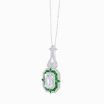 Load image into Gallery viewer, Art Deco Inspired Geometric Pendant with Diamond and Gemstone | Mounting | Without Chain - Shahin Jewelry
