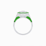 Load image into Gallery viewer, Art Deco Inspired Halo Illusion Diamond Engagement Ring - Shahin Jewelry
