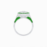 Load image into Gallery viewer, Art Deco Inspired Halo Illusion Diamond Engagement Ring - Shahin Jewelry
