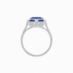 Load image into Gallery viewer, Art Deco Inspired Hexagon Halo Ring With Gemstone - Shahin Jewelry
