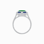 Load image into Gallery viewer, Art Deco Inspired Hexagon Halo Ring With Gemstone - Shahin Jewelry
