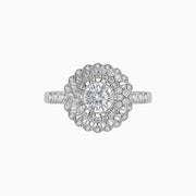 Art Deco Inspired Honey Comb Diamond Ring - Shahin Jewelry