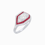 Load image into Gallery viewer, Art Deco Inspired Horisontal Diamond Ring - Shahin Jewelry
