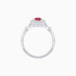 Load image into Gallery viewer, Art Deco Inspired Horisontal Fore Gems stone Ring with Diamond - Shahin Jewelry
