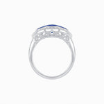 Load image into Gallery viewer, Art Deco Inspired Horisontal Three Stone Ring - Shahin Jewelry
