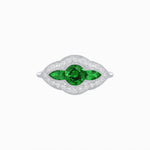 Load image into Gallery viewer, Art Deco Inspired Horisontal Three Stone Ring - Shahin Jewelry
