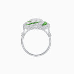 Load image into Gallery viewer, Art Deco - inspired illusion Engagement Ring Swirl Design - Shahin Jewelry
