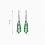 Load image into Gallery viewer, Art Deco Inspired Lozenge Shape Earrings - Shahin Jewelry
