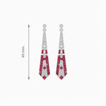 Load image into Gallery viewer, Art Deco Inspired Lozenge Shape Earrings - Shahin Jewelry
