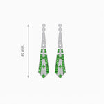 Load image into Gallery viewer, Art Deco Inspired Lozenge Shape Earrings - Shahin Jewelry
