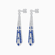 Art Deco Inspired Lozenge Shape Earrings - Shahin Jewelry