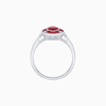 Load image into Gallery viewer, Art Deco Inspired Marquise Cut Calibré Gemstone Halo Ring - Shahin Jewelry