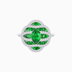 Load image into Gallery viewer, Art Deco Inspired Marquise Cut Sea Wave Design Gemstone Ring - Shahin Jewelry