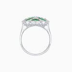 Load image into Gallery viewer, Art Deco Inspired Marquise Cut Sea Wave Design Gemstone Ring - Shahin Jewelry