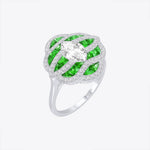 Load image into Gallery viewer, Art Deco Inspired Marquise Cut Sea Wave Design Gemstone Ring - Shahin Jewelry