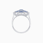 Load image into Gallery viewer, Art Deco Inspired Marquise Cut Sea Wave Design Gemstone Ring - Shahin Jewelry