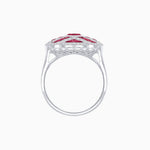 Load image into Gallery viewer, Art Deco Inspired Marquise Cut Sea Wave Design Gemstone Ring - Shahin Jewelry