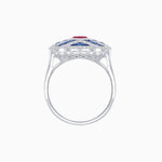 Load image into Gallery viewer, Art Deco Inspired Marquise Cut Sea Wave Design Gemstone Ring - Shahin Jewelry