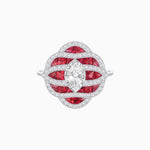 Load image into Gallery viewer, Art Deco Inspired Marquise Cut Sea Wave Design Gemstone Ring - Shahin Jewelry