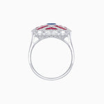 Load image into Gallery viewer, Art Deco Inspired Marquise Cut Sea Wave Design Gemstone Ring - Shahin Jewelry