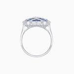 Load image into Gallery viewer, Art Deco Inspired Marquise Cut Sea Wave Design Gemstone Ring - Shahin Jewelry