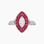 Load image into Gallery viewer, Art Deco Inspired Marquise Diamond Ring - Shahin Jewelry
