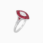 Load image into Gallery viewer, Art Deco Inspired Marquise Diamond Ring - Shahin Jewelry
