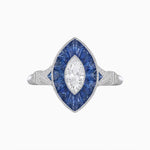 Load image into Gallery viewer, Art Deco Inspired Marquise Diamond Ring - Shahin Jewelry
