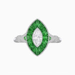 Load image into Gallery viewer, Art Deco Inspired Marquise Diamond Ring - Shahin Jewelry
