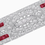 Load image into Gallery viewer, Art Deco Inspired Marquise Shaped Diamond And Gemstone Bracelet - Shahin Jewelry
