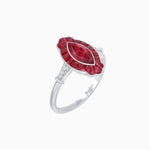 Load image into Gallery viewer, Art Deco Inspired Marquise shaped Gemstone Ring - Shahin Jewelry
