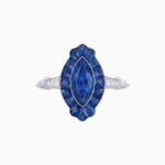 Load image into Gallery viewer, Art Deco Inspired Marquise shaped Gemstone Ring - Shahin Jewelry
