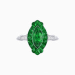 Load image into Gallery viewer, Art Deco Inspired Marquise shaped Gemstone Ring - Shahin Jewelry
