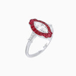 Load image into Gallery viewer, Art Deco Inspired Marquise shaped Ring - Shahin Jewelry
