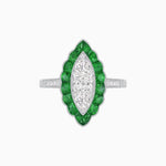 Load image into Gallery viewer, Art Deco Inspired Marquise shaped Ring - Shahin Jewelry
