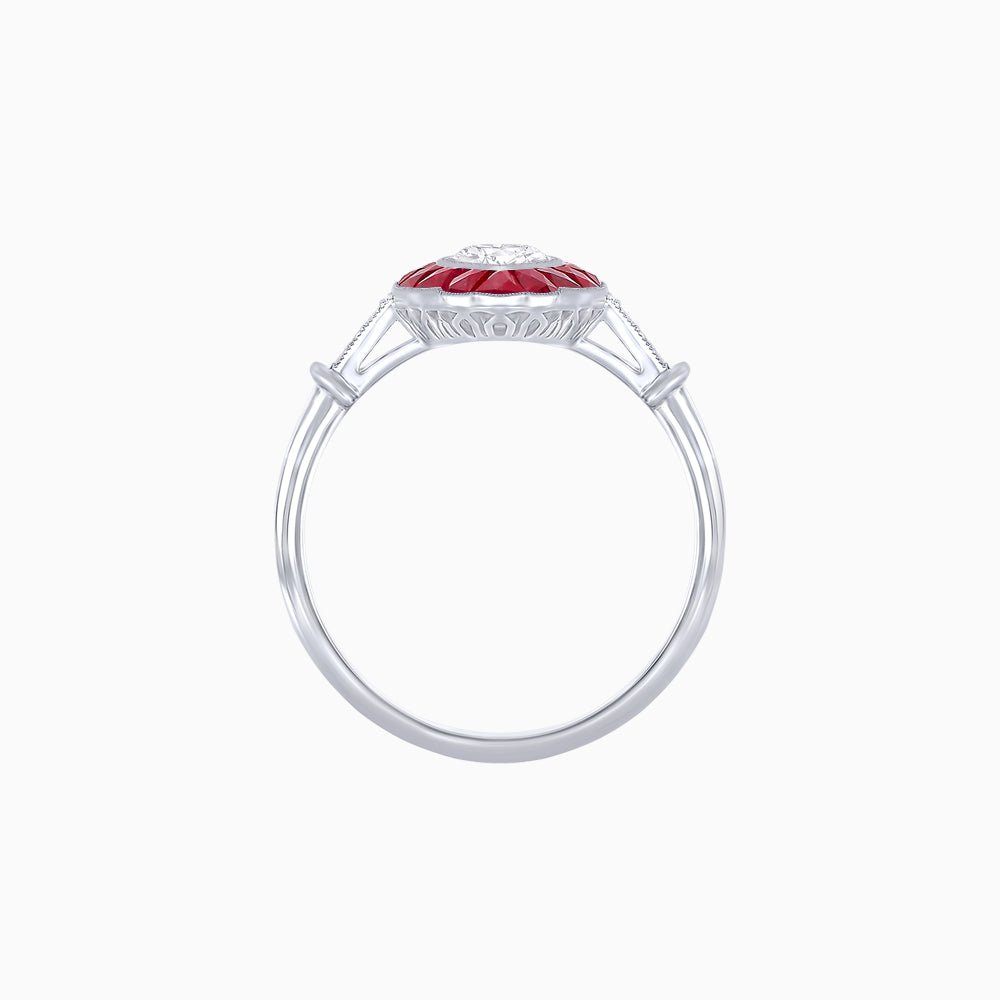 Art Deco Inspired Marquise shaped Ring - Shahin Jewelry