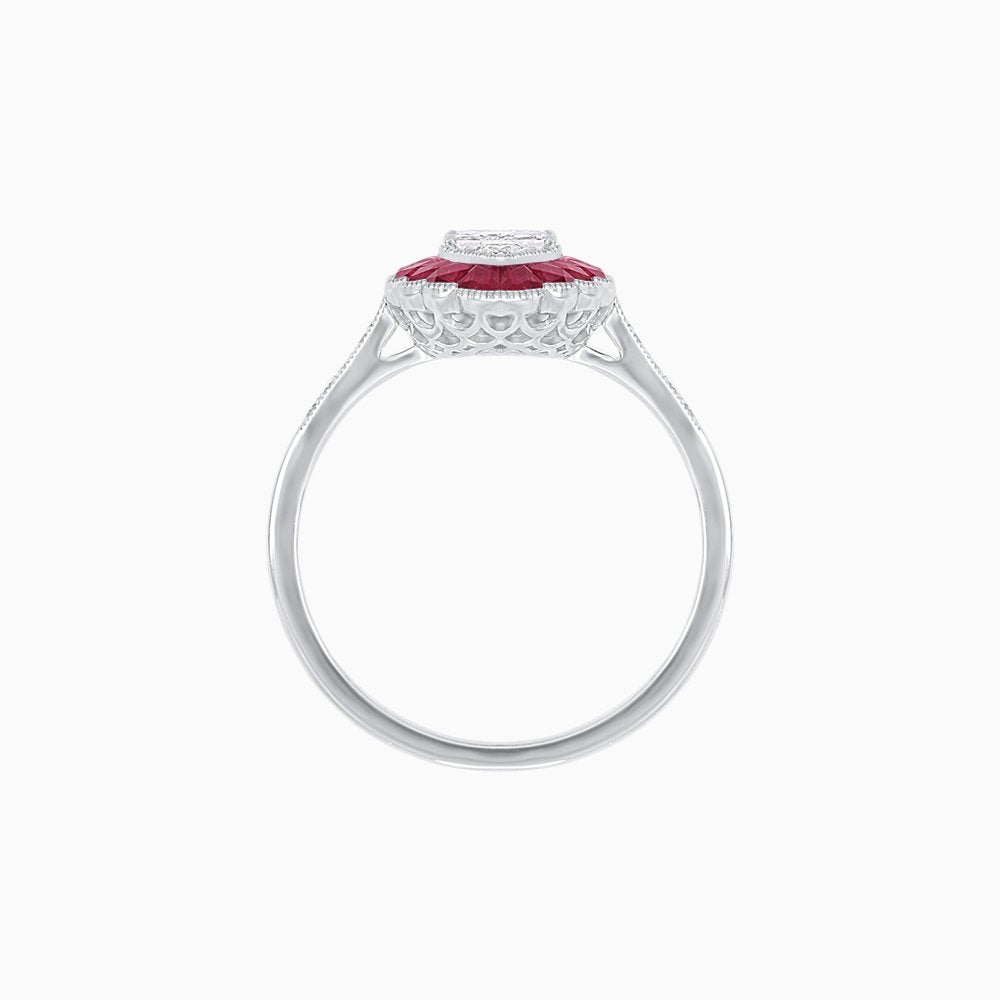 Art Deco Inspired Marquise shaped Ring - Shahin Jewelry