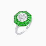 Load image into Gallery viewer, Art Deco Inspired Octagon Ring - Shahin Jewelry
