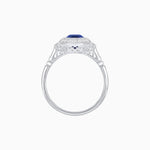 Load image into Gallery viewer, Art Deco Inspired Octagon - shaped with Gemstone Ring - Shahin Jewelry
