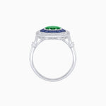 Load image into Gallery viewer, Art Deco Inspired Octagonal French-Cut Gemstone Ring - Shahin Jewelry