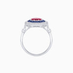 Load image into Gallery viewer, Art Deco Inspired Octagonal French-Cut Gemstone Ring - Shahin Jewelry