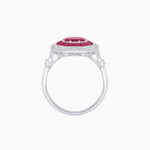 Load image into Gallery viewer, Art Deco Inspired Octagonal French-Cut Gemstone Ring - Shahin Jewelry